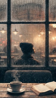 Free Rainy Cafe Solitude Image - Lofi, Cafe, Rain | Download at StockCake