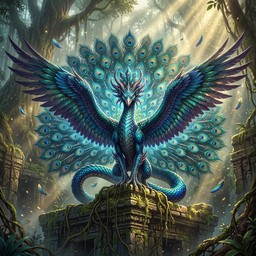 Download Peacock Dragon Majesty Image - Dragon, Fantasy, Illustration ...