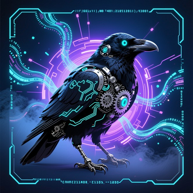 Free Cybernetic Raven Awakens Image - Raven, Crow, Bird | Download at ...