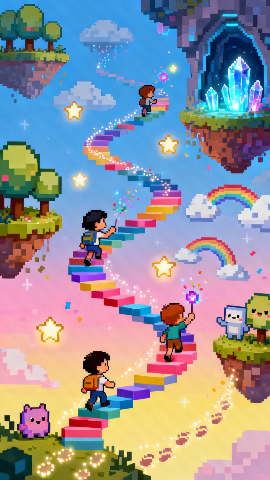 Free Magical Pixel Journey Image - Pixel, Adventure, Staircase ...