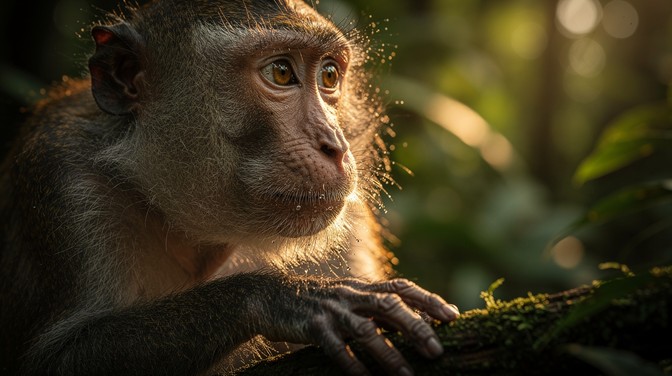 Contemplative Monkey Free Contemplative Forest Primate Image - Primate, Monkey, Wildlife ...