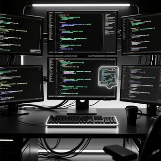 Free Cyberpunk Coding Setup Image - Cyberpunk, Programming, Coding ...