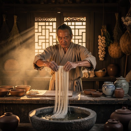 Noodle Making Rustic Free Handmade Rice Noodles Image - Noodles, Artisan, Chinese | Download ...