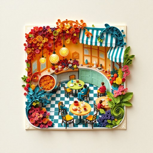 Free Colorful Cafeteria Craft Image - Quilling, Papercraft, Cafeteria ...