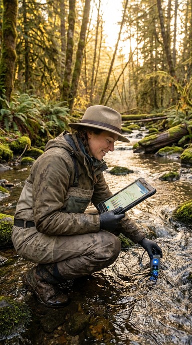 Free Nature Meets Technology Image - Researcher, Forest, Tablet ...