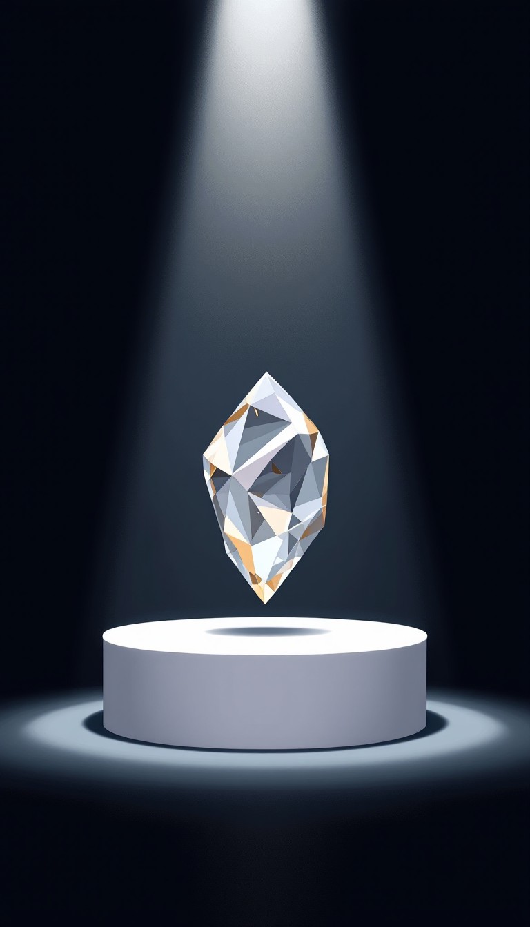 Free Crystal In Spotlight Photo - Crystal, Geometric, Floating ...