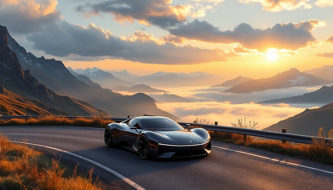 Free Mountain Sunset Drive Image - Car, Mountains, Sunset | Download at ...