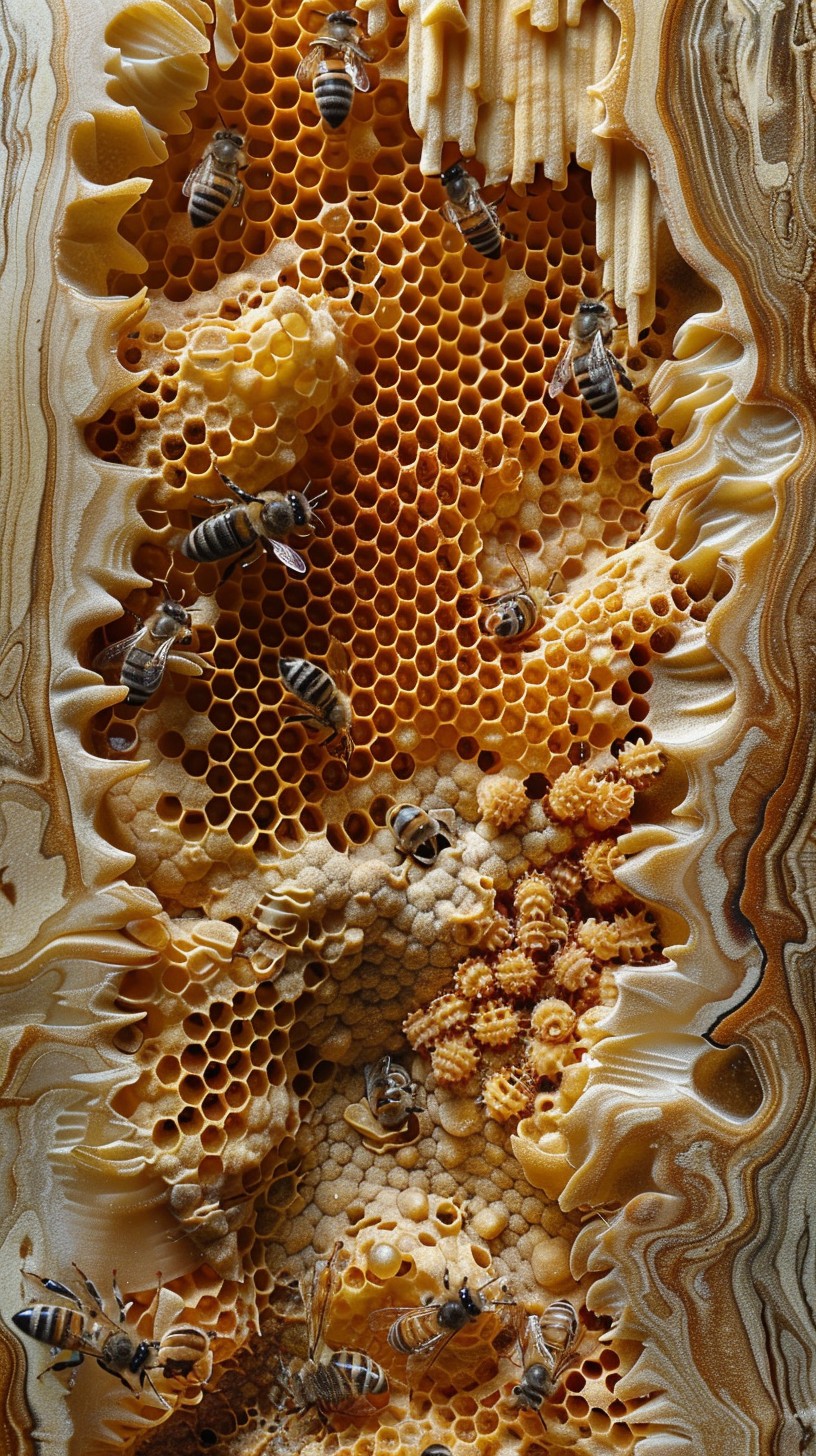 Free Beehive Activity Close-up Image - Bees, Honeycomb, Beehive ...