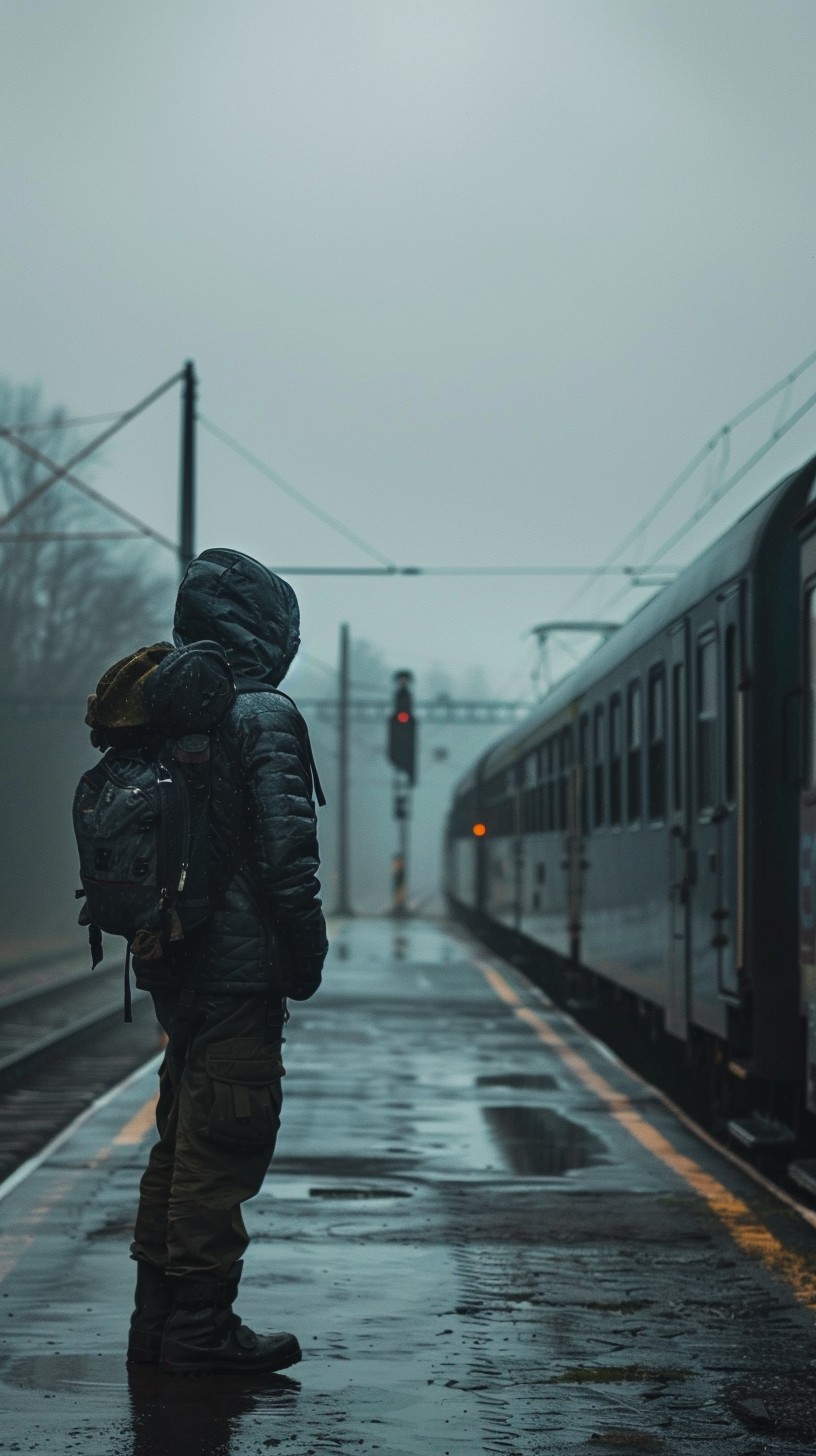 Free Misty Train Stop Image - Traveler, Train, Platform | Download at ...