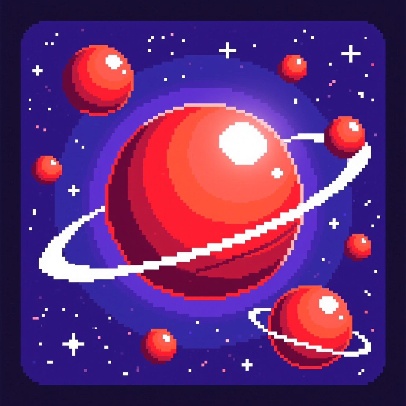 Free Cosmic Pixel Planets Photo - Pixel, Retro, Space | Download at ...