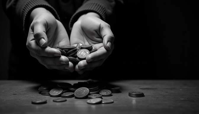 Free Wealth in Hands Image - Coins, Hands, Monochrome | Download at ...