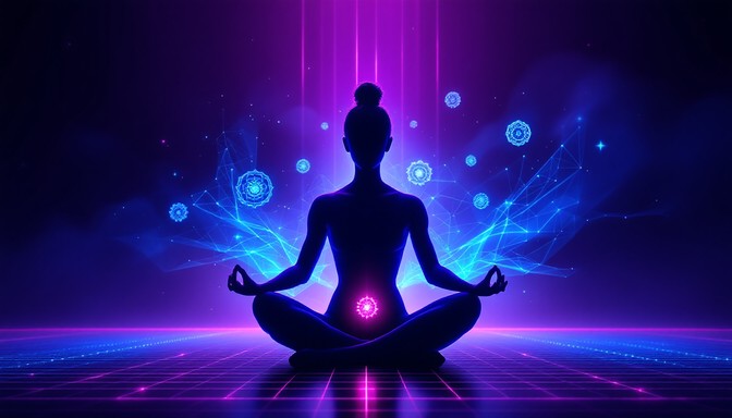 Free Neon Chakra Flow Image - Yoga, Meditation, Silhouette | Download ...