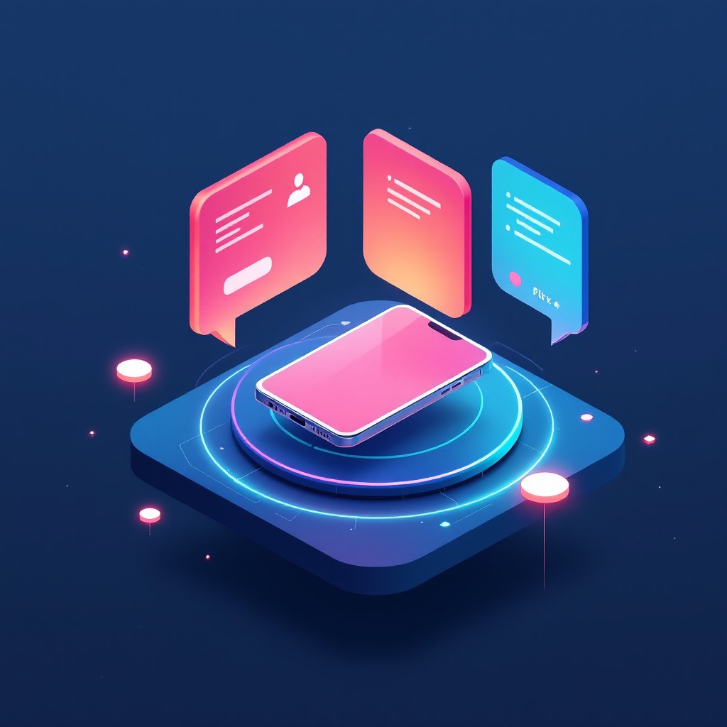 Free Floating Digital Interface Image - Isometric, Smartphone, Floating ...