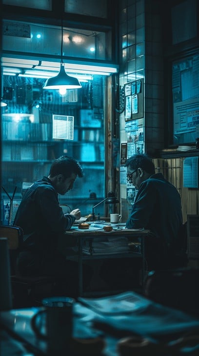 Free Late Night Diner Chat Image Diner Night Conversation