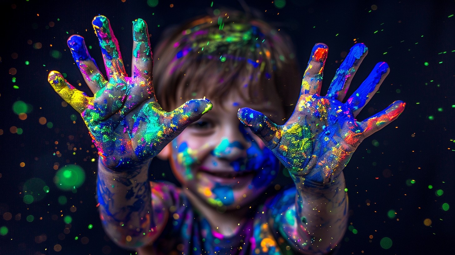Free Colorful Hands Up Image - Colorful, Child, Paint | Download at ...