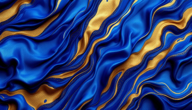 Free Royal Blue Waves Image - Blue, Gold, Luxury | Download at StockCake