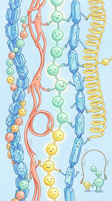 Free Colorful Polymer Friends Image - Molecules, Polymers, Illustration ...