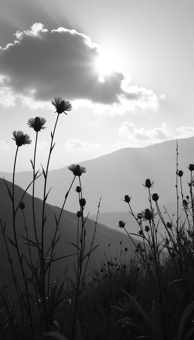 Dramatic Random Images Free Silhouettes Against Sky Image - Silhouettes, Wildflowers ...