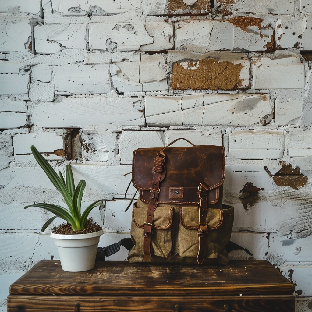 Rustic Backpacking Pack Free Rustic Backpack Setup Photo - Backpack, Plant, Rustic | Download ...