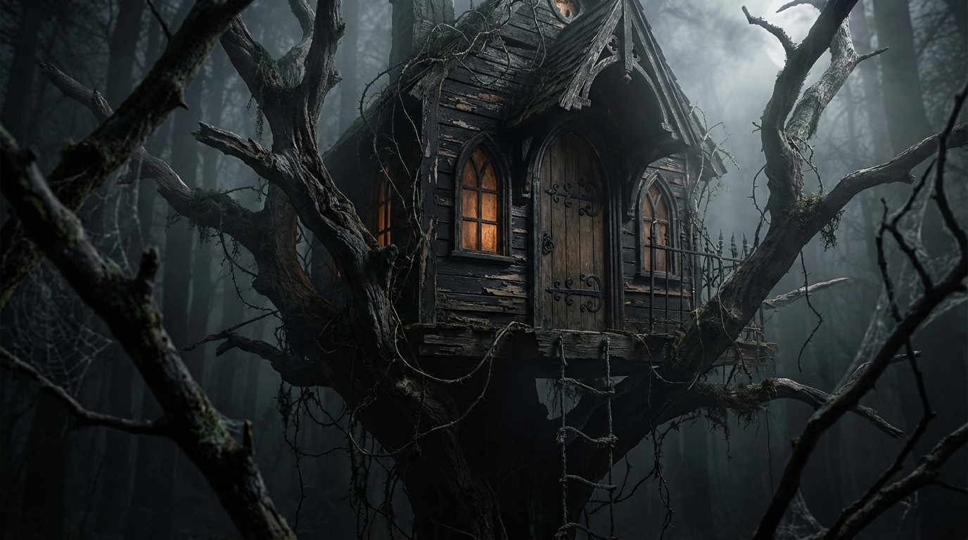 Spooky Treehouse Free Haunted Treehouse Sanctuary Image - Treehouse, Gothic, Victorian ...
