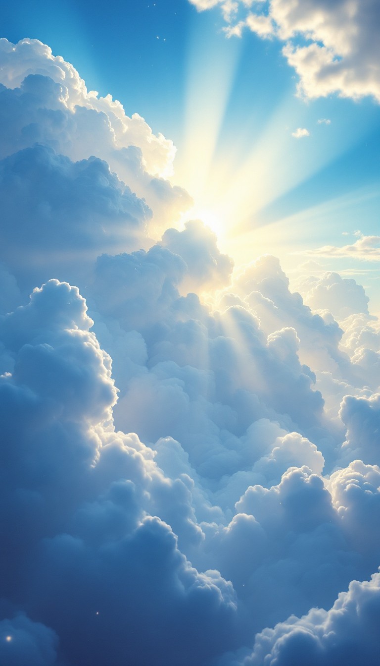 Free Heavenly Light Breaks Image - Sunbeams, Clouds, Sky | Download at ...