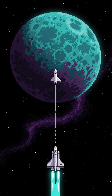 Free Pixel Rocket Liftoff Image - Rocket, Pixel, Space | Download at ...