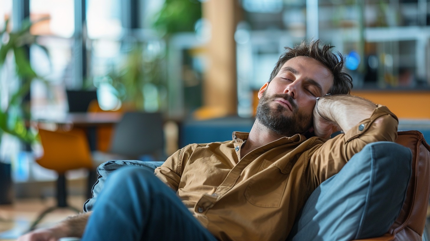 Free Man Nap Time Photo - Man, Napping, Office | Download at StockCake