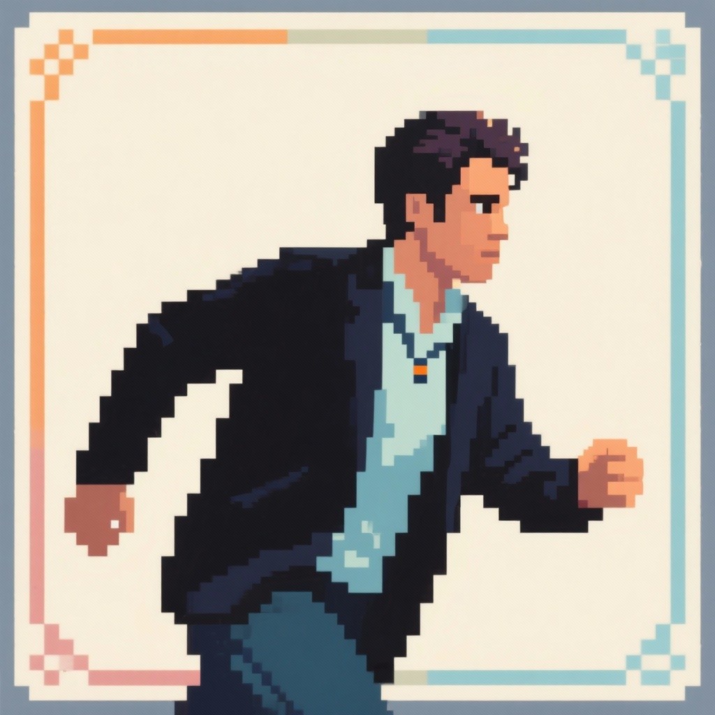 Free Pixelated Man Dashing Image - Pixelart, Retro, Minimalist ...