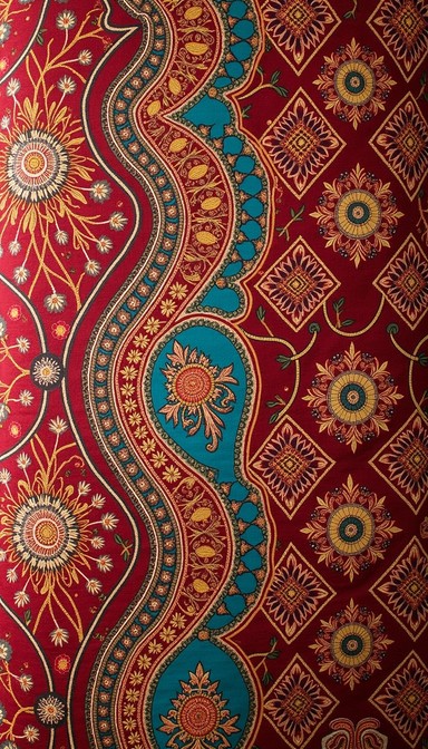 Indian Translucent Pattern Free Luxurious Indian Patterns Image - Textile, Crimson, Teal ...