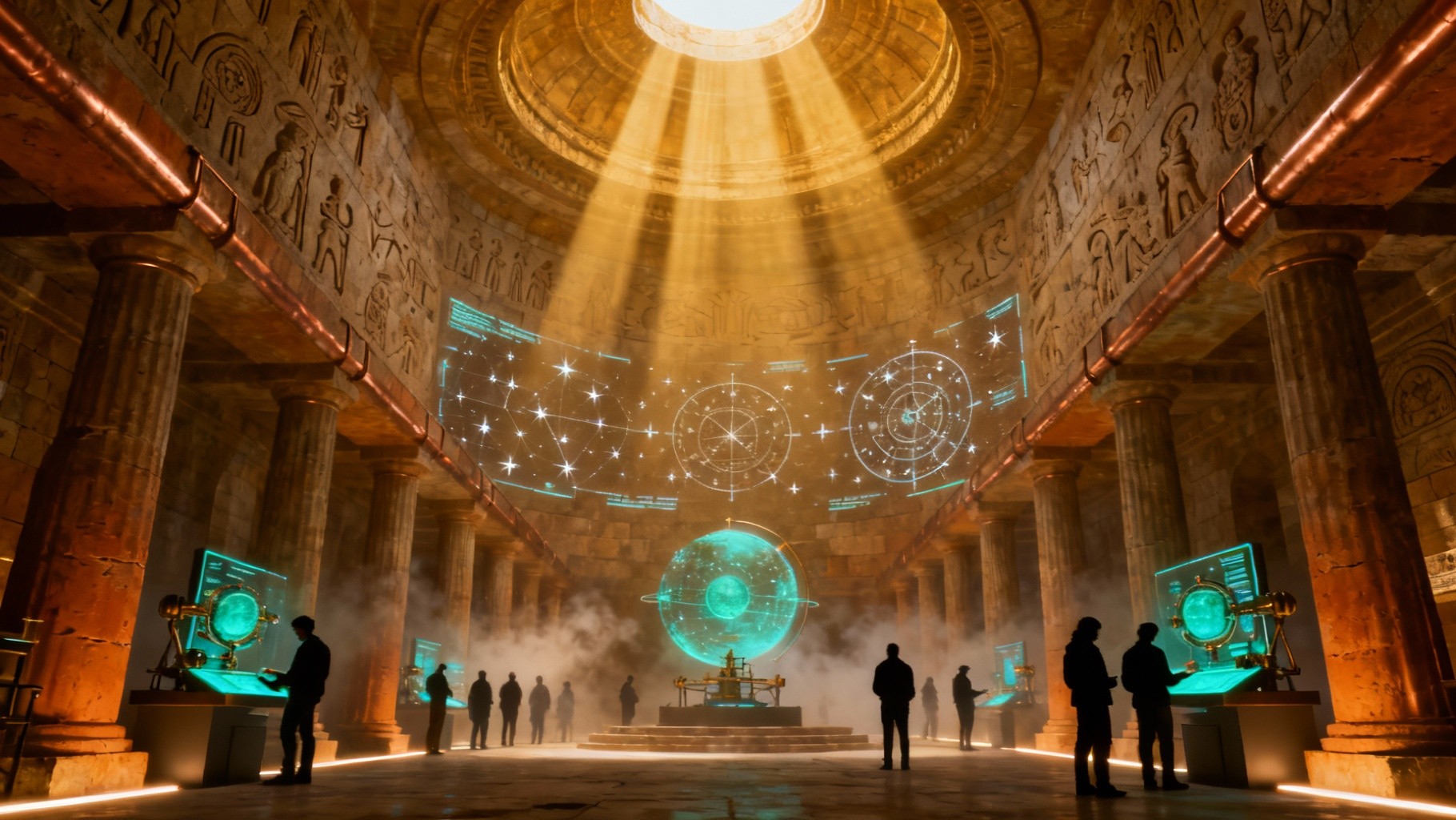 Free Science Meets History Photo Temple Science Holographic