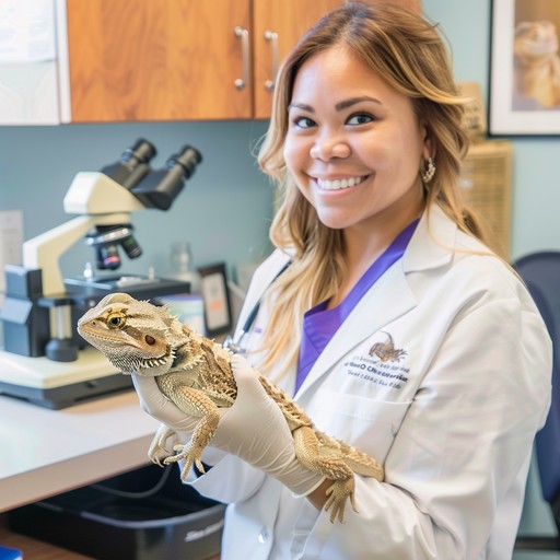 Free Veterinarian Holding Iguana Image Veterinarian, Iguana, Clinic