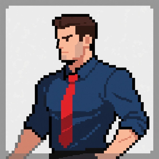 Free Pixel Art Man Image - Pixel, Art, Portrait | Download at StockCake