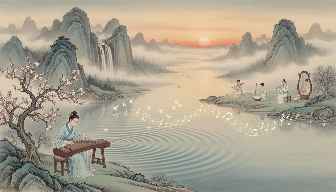 Free Music Meets Nature Image - Landscape, Chinese, Traditional ...
