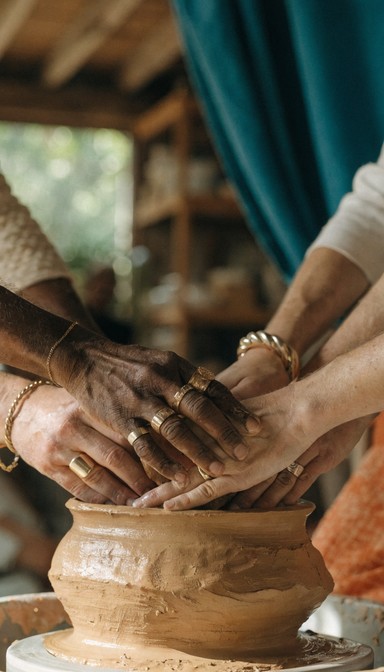 Behind Handwork Free Crafting Pottery Together Image - Pottery, Hands, Crafting ...