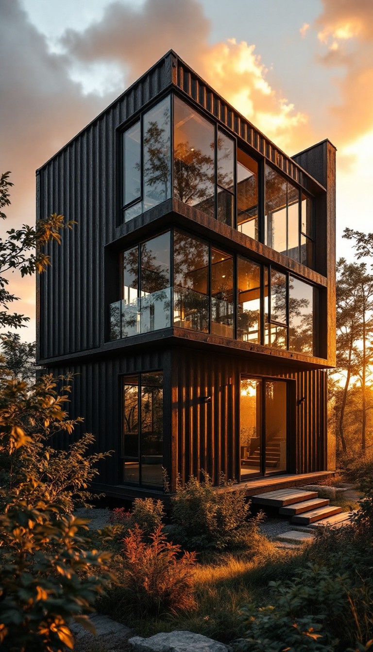 Free Sunset Container Home Image - Container, Modern, Sunset | Download ...