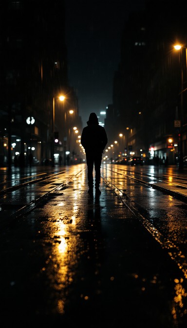 Free Rainy Night Silhouette Image - Noir, Night, Alley | Download at ...