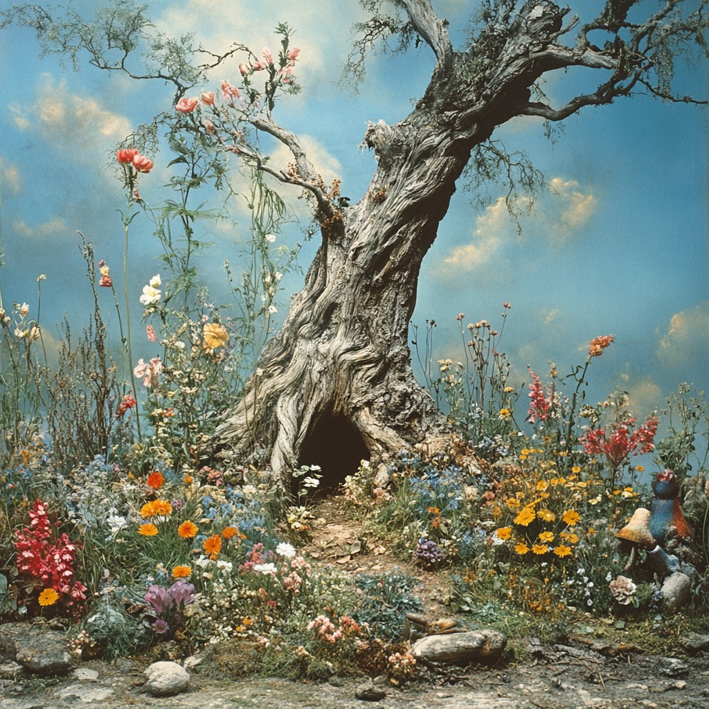 Free Enchanted Floral Tree Image - Tree, Flowers, Meadow | Download at ...