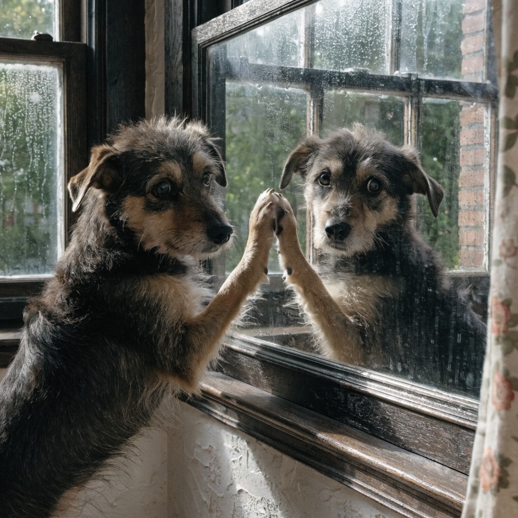 Dog Refection Free Dog Meets Reflection Image - Dog, Mirror, Reflection | Download at ...