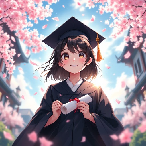 Free Graduation Under Sakura Image - Graduation, Sakura, Anime ...