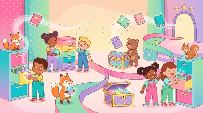 Free Magical Library Adventure Image - Children, Illustration, Library ...