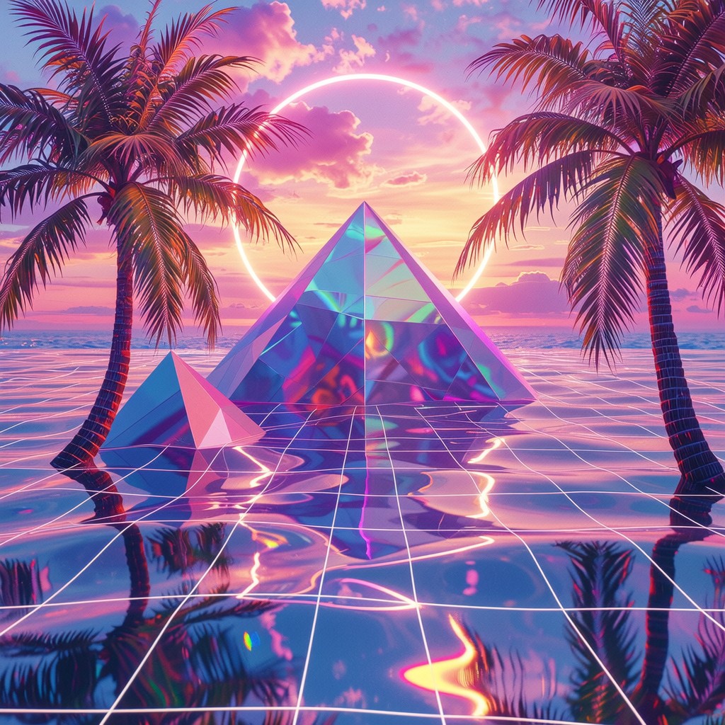Sunset Image Neon Free Neon Sunset Dreams Image - Sunset, Vaporwave, Synthwave | Download ...