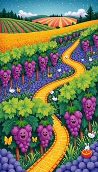 Free Enchanted Grape Path Image - Vineyard, Whimsical, Magical ...