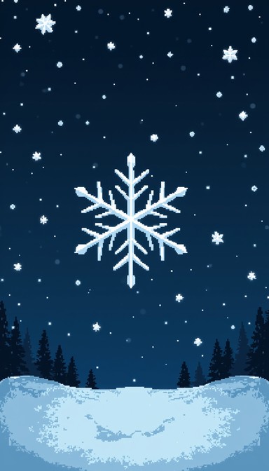 Free Pixel Winter Wonder Image - Snowflake, Pixel, Geometric | Download ...