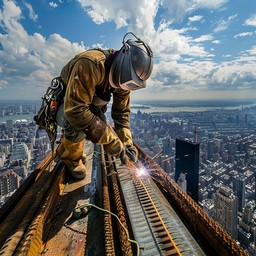 Free Sky-high Construction Work Image - Construction, Worker, Skyline ...