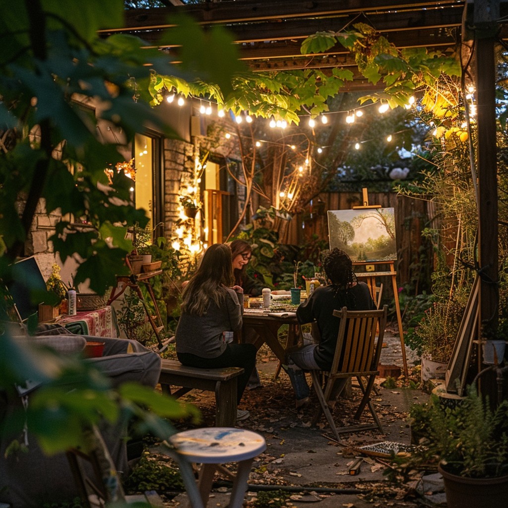 Engween Art Free Enchanting Evening Art Image - Art, Evening, Garden | Download at ...
