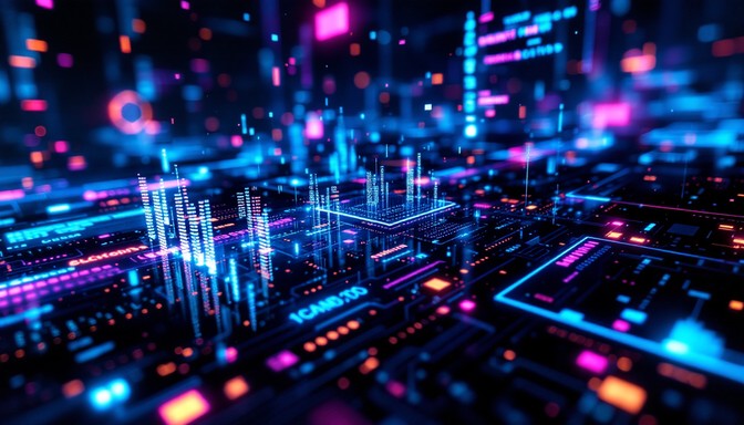 Free Digital Code Matrix Image - Cyberpunk, Holographic, Neon ...