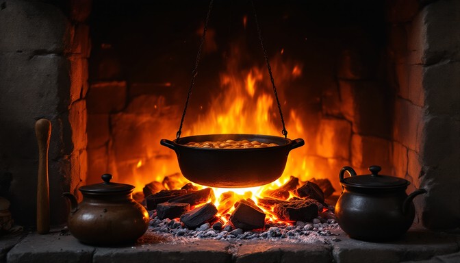 Free Hearth Fire Cooking Image - Fireplace, Hearth, Cooking | Download ...