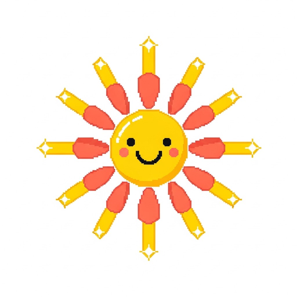 Free Kawaii Pixel Sunshine Image - Kawaii, Pixel, Sun | Download at ...
