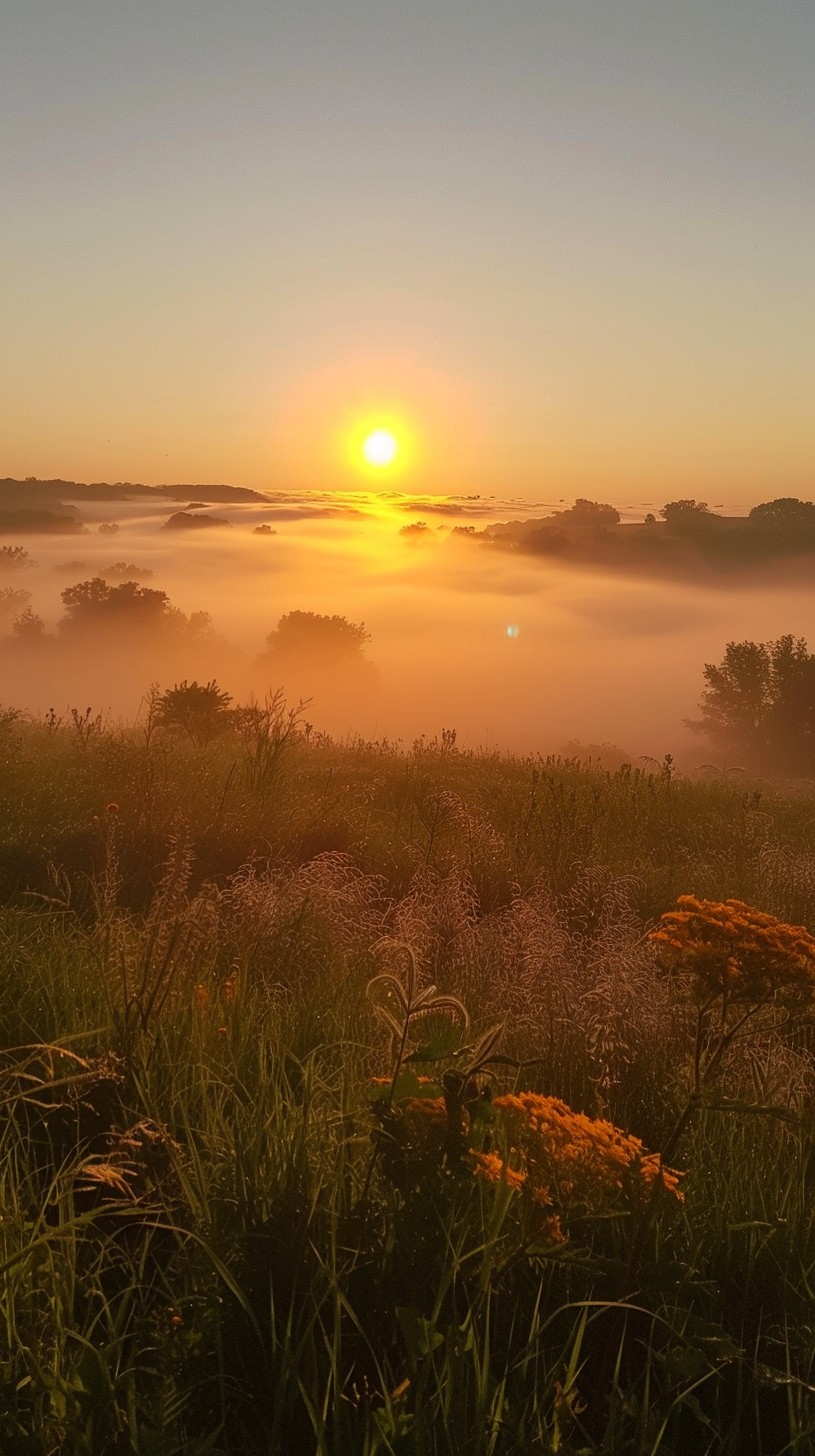 Free Misty Sunrise Serenity Image - Sunrise, Mist, Landscape | Download ...