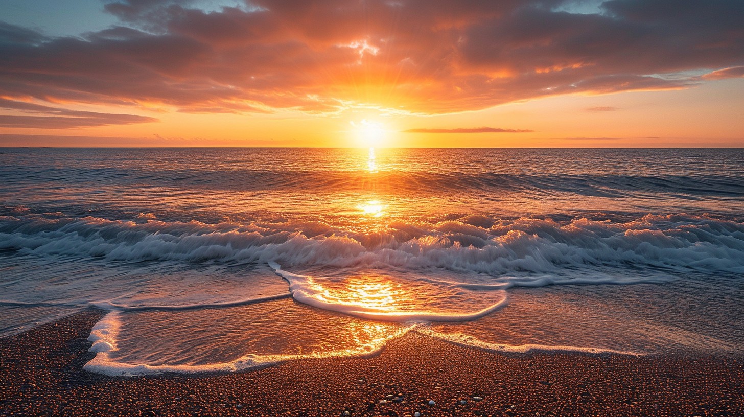Free Sunset Ocean Serenity Image - Sunset, Ocean, Beach | Download at ...
